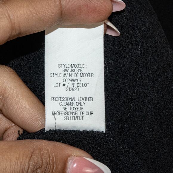 Vtg Helmut Lang Made in USA light Moto jacket Top In Black Size Small - Picture 10 of 12